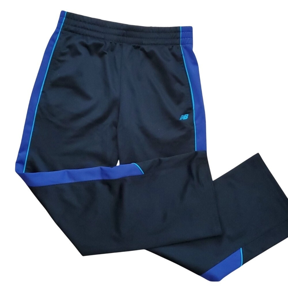 New Balance Girls Black and Purple Athletic Straight Leg Pants Size XL (14-16)
